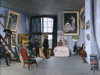 Bazille’s Studio av Frédéric Bazille