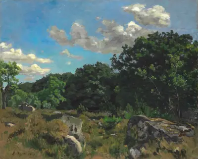 Landscape at Chailly von Frédéric Bazille