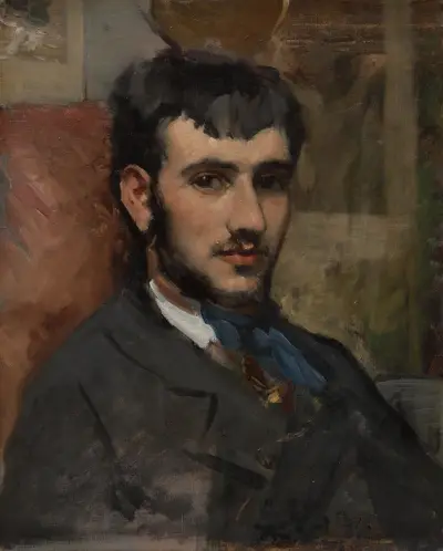 Portrait of Renoir av Frédéric Bazille