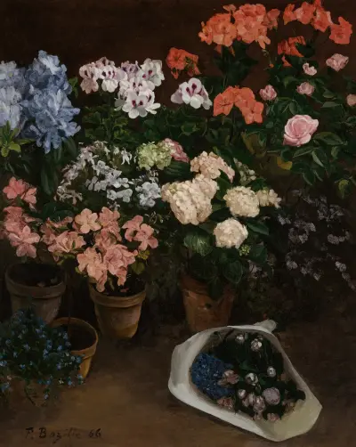 Pot de fleurs av Frédéric Bazille