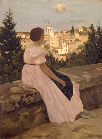 The Pink Dress av Frédéric Bazille