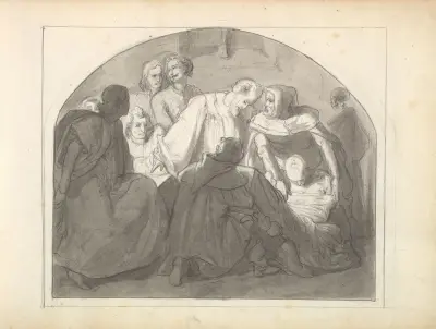 A Burial Scene av Frederic Leighton