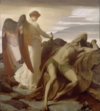 Elijah in the Wilderness av Frederic Leighton