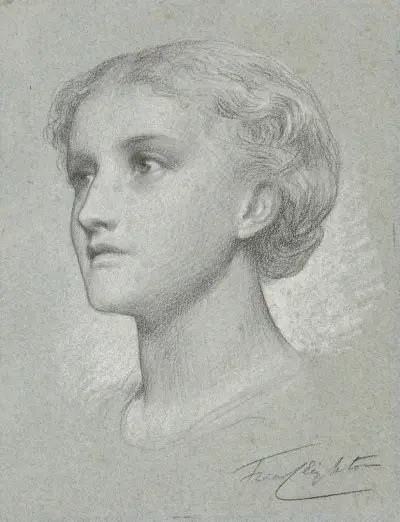 Head of a girl – nr 1 av Frederic Leighton