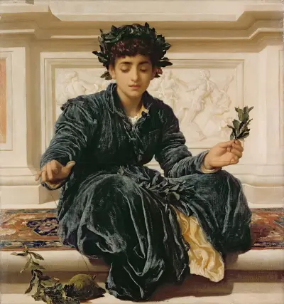 Weaving the Wreath av Frederic Leighton