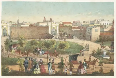 Puertas de Monserrate av Pierre Toussaint Frédéric Mialhe