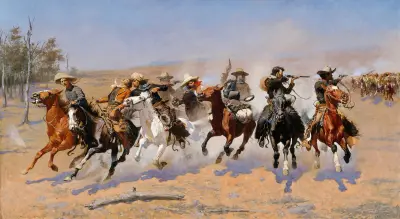 A Dash for the Timber av Frederic Remington