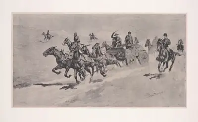 A run to the scout camp av Frederic Remington