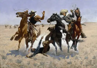 Aiding a Comrade av Frederic Remington