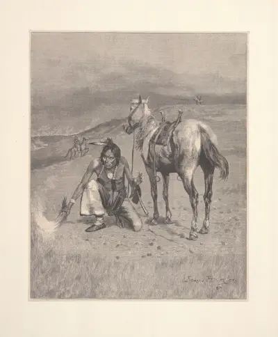 Burning the range av Frederic Remington