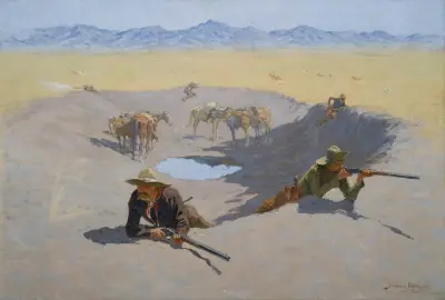 Fight for the Waterhole av Frederic Remington