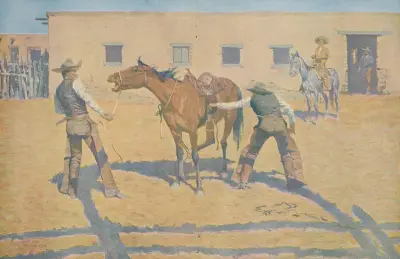 Hans första lektion av Frederic Remington