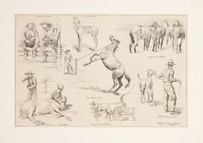 Horse raising in the northwest av Frederic Remington
