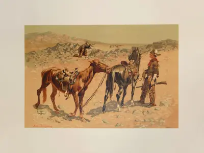 Hunting Antelope av Frederic Remington