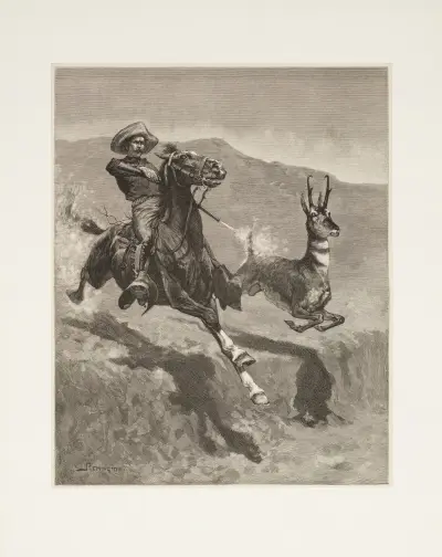 Jakt på gaffelantilop i Kalifornien av Frederic Remington