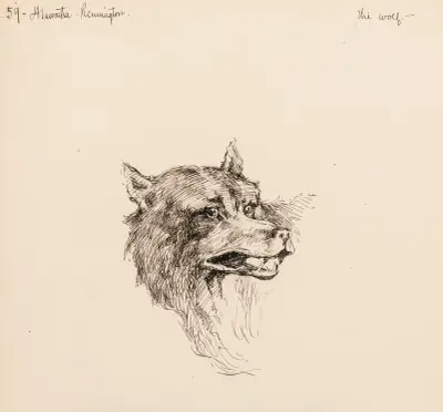 Illustration till Hiawathas sång av Frederic Remington