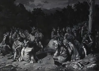 Indian Gathering av Frederic Remington