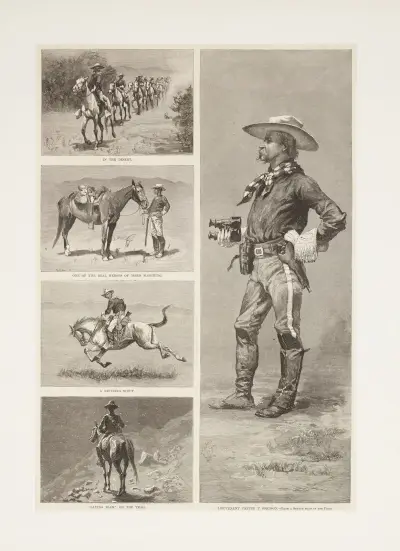 Löjtnant Johnson och Tenth United States Cavalry i Arizona av Frederic Remington