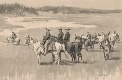 On the Head-Waters–Burgess Finding a Ford av Frederic Remington