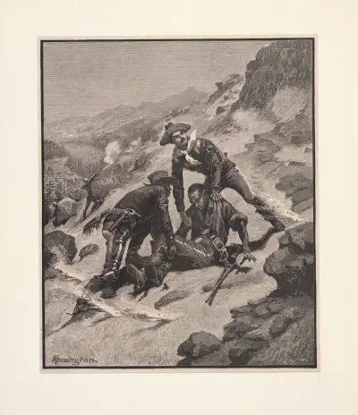 Soldiering in the Southwest–The Rescue of Corporal Scott av Frederic Remington