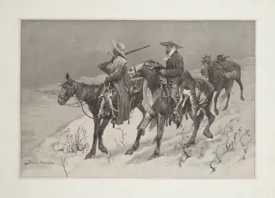 Thanksgiving dinner for the ranch av Frederic Remington