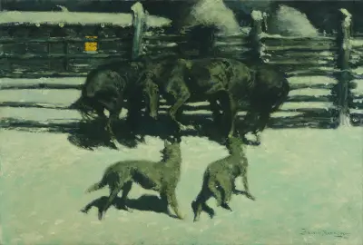 The Call for Help av Frederic Remington