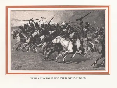 The charging on the sun-pole av Frederic Remington