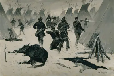 The Defeat of Crazy Horse av Frederic Remington