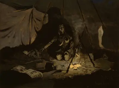 De torra löven varade längre än hon av Frederic Remington