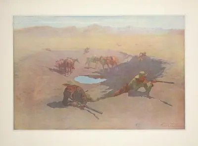 Kampen om vattenhålet av Frederic Remington
