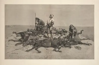 Den sista vilan i striden av Frederic Remington