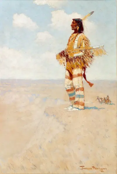 Den siste av sitt slag (Den försvinnande amerikanske indianen) av Frederic Remington