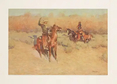 The long-horn cattle av Frederic Remington