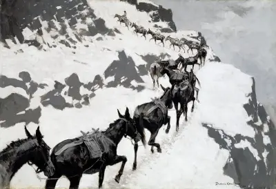 Mulpaketet av Frederic Remington