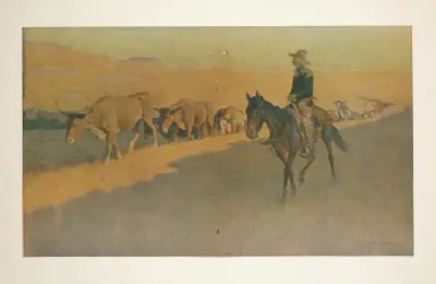 Drivande boskap i Texas av Frederic Remington