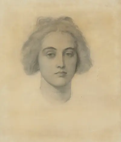 Huvudstudie av Virginia Pattle för ‘Diana och Apollo’ av George Frederic Watts