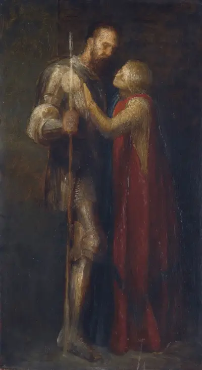 Knight And Maiden av George Frederic Watts