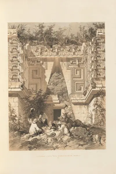 Tor, Casa del Gobernador, Uxmal von Frederick Catherwood