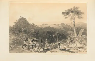 General view of Kabah av Frederick Catherwood