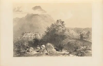 General view of Palenque av Frederick Catherwood
