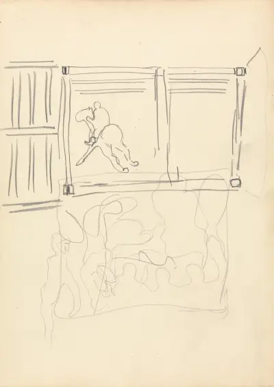 Cave of the Golden Calf; Design for a Decorative Panel, Horse and Rider av Spencer Frederick Gore