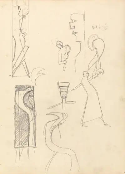 Cave of the Golden Calf; Study of Geometric Figures av Spencer Frederick Gore