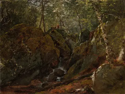 Vattenfall i Catskill av John Frederick Kensett