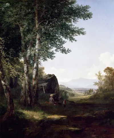 Avlägsen vy av Mansfield Mountain, Vermont av John Frederick Kensett
