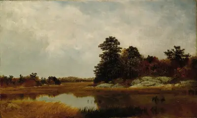 October in the Marshes av John Frederick Kensett