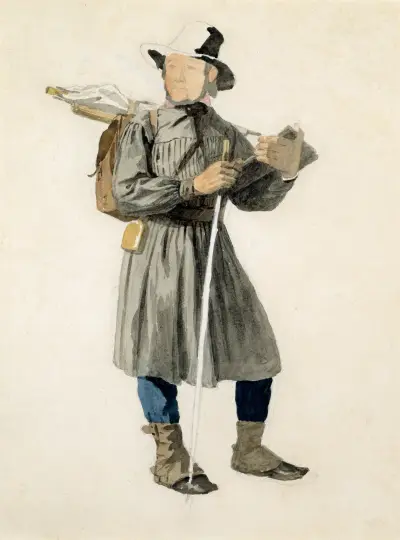 Standing Artist av John Frederick Kensett