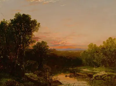 Solnedgång över Catskills av John Frederick Kensett