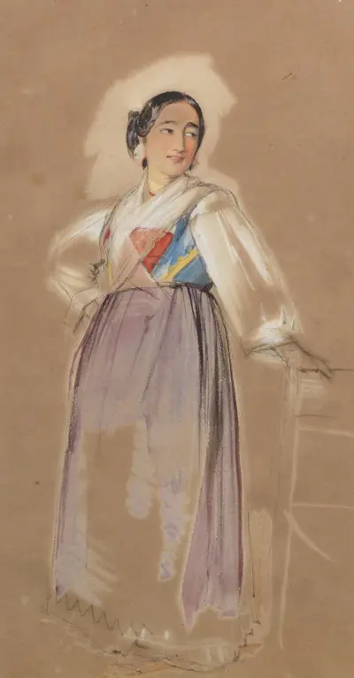 A Spanish woman av John Frederick Lewis
