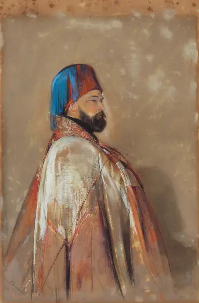 Porträtt av general Jochmus Pasha av John Frederick Lewis