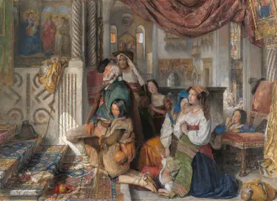 Romerska pilgrimer av John Frederick Lewis